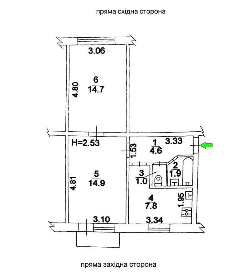 Продаж 2-кімнатної квартири 46.5 м², Академіка Вернадського бул., 75