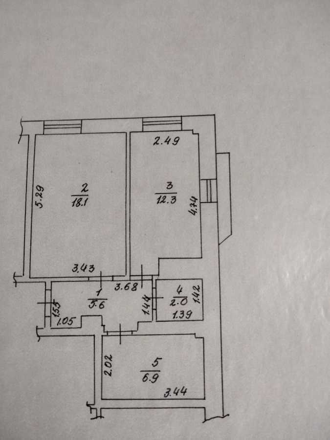 Продаж 1-кімнатної квартири 45 м², Грушевського вул., 7