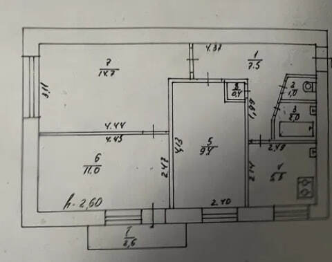 Продажа 3-комнатной квартиры 58 м², Покровская ул.