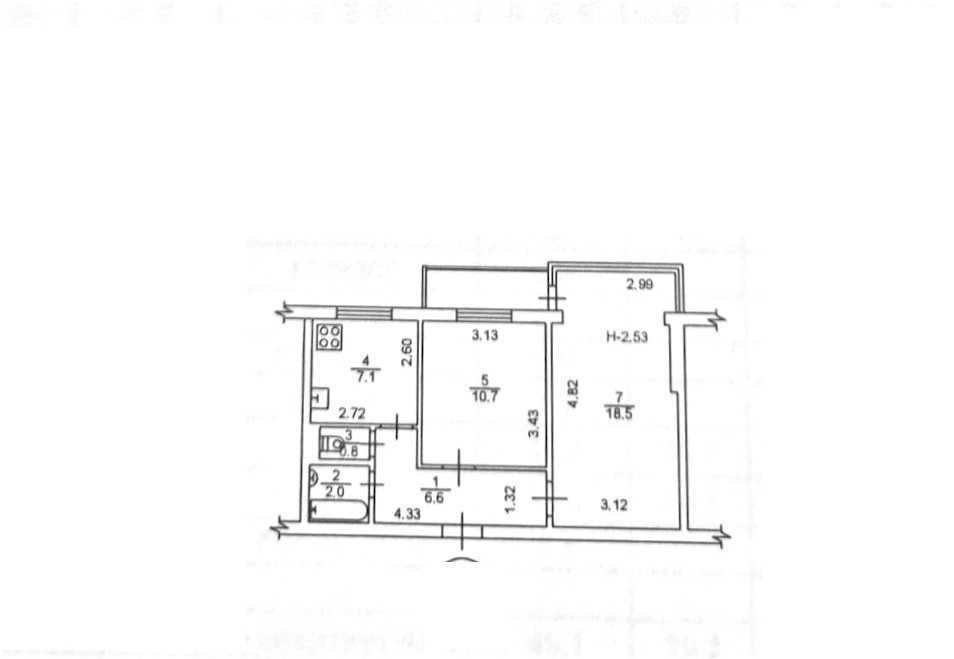 Продаж 2-кімнатної квартири 48.1 м², Михайла Донця вул., Котельникова, 89