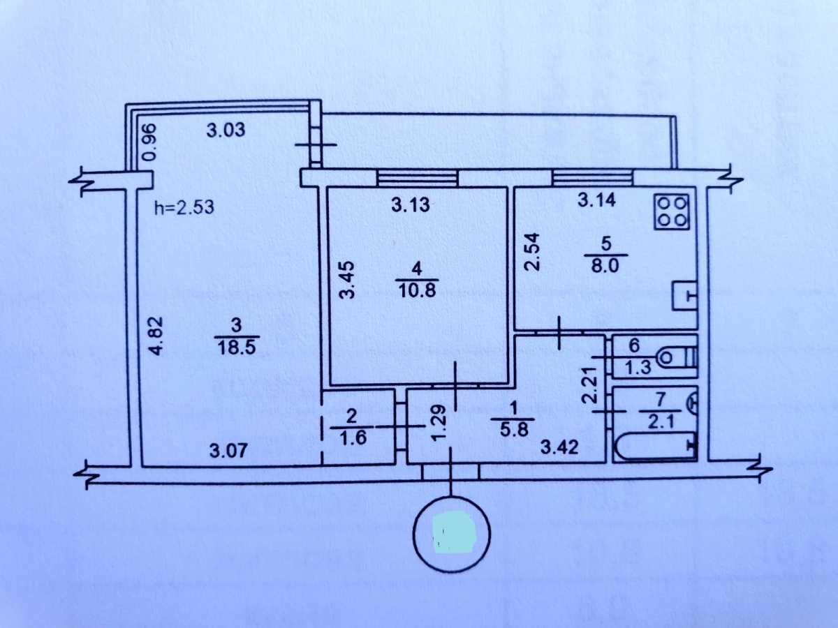 Продаж 2-кімнатної квартири 50 м², Перемоги просп., 27