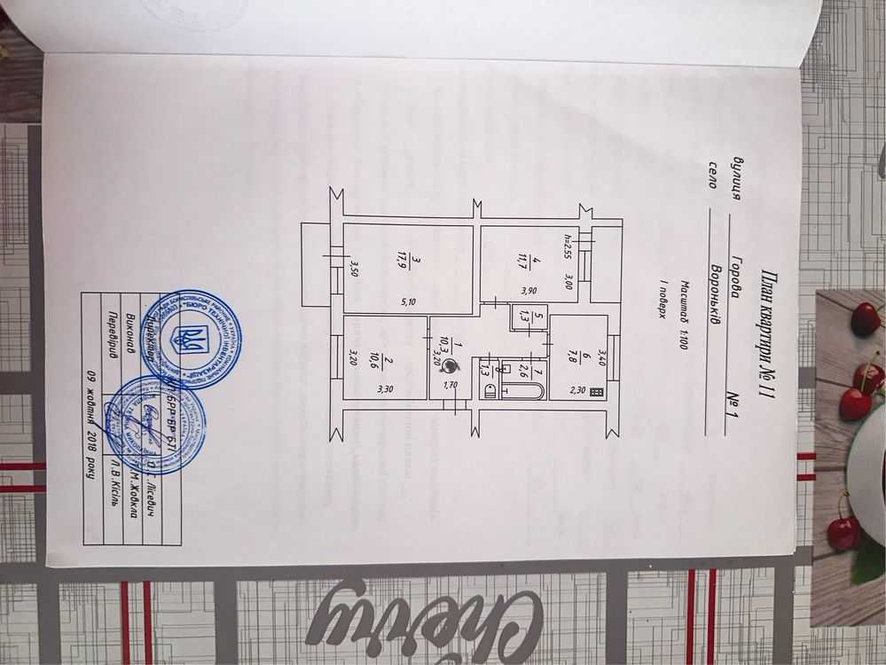 Продажа 3-комнатной квартиры 66 м², Вороньков, улица Центральна