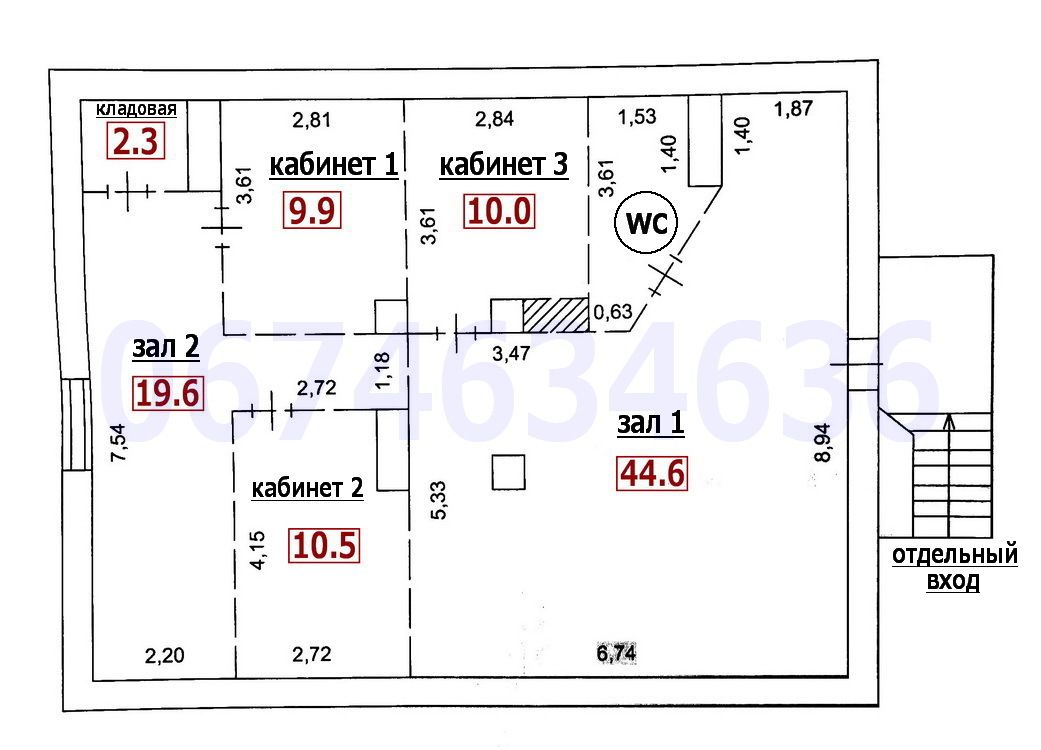 Оренда офісу 105 м², Велика Васильківська вул., 124А