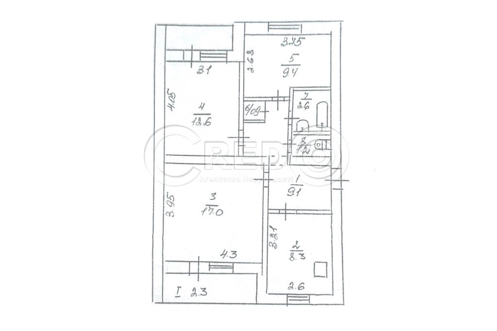 Продажа 3-комнатной квартиры 65.1 м², свірська