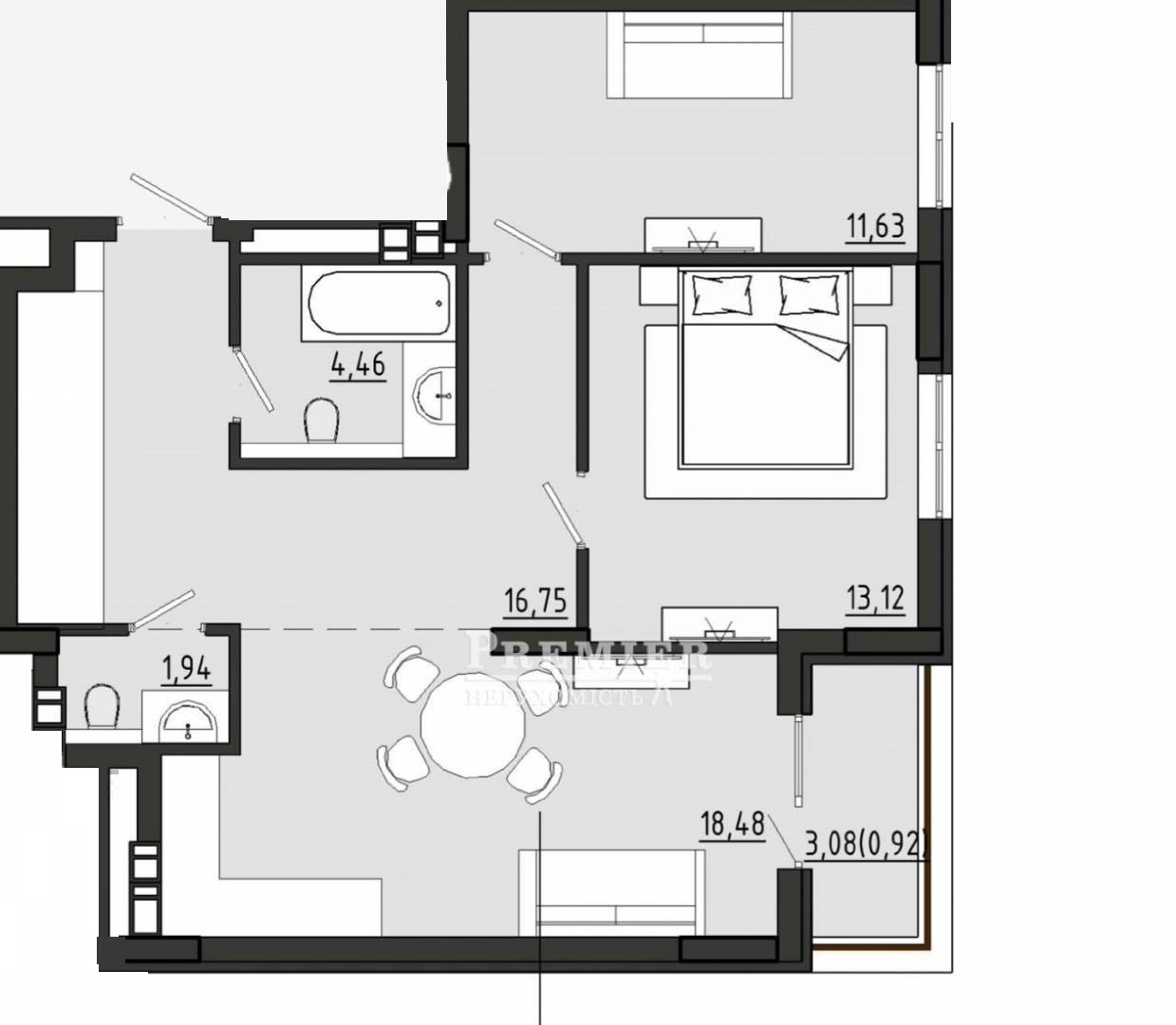 Продаж 2-кімнатної квартири 68 м², Академіка Сахарова вул.