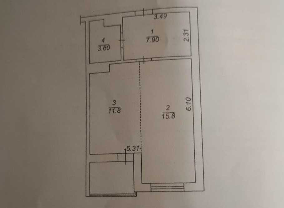 Продаж 1-кімнатної квартири 43 м², Доківська вул., 10 К1