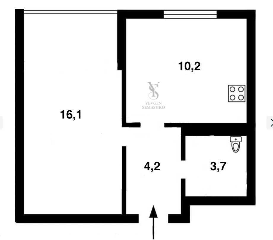 Продаж 1-кімнатної квартири 34.2 м², Практична вул., 6