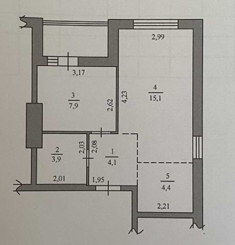 Продаж 1-кімнатної квартири 39 м², Пономарева, 26