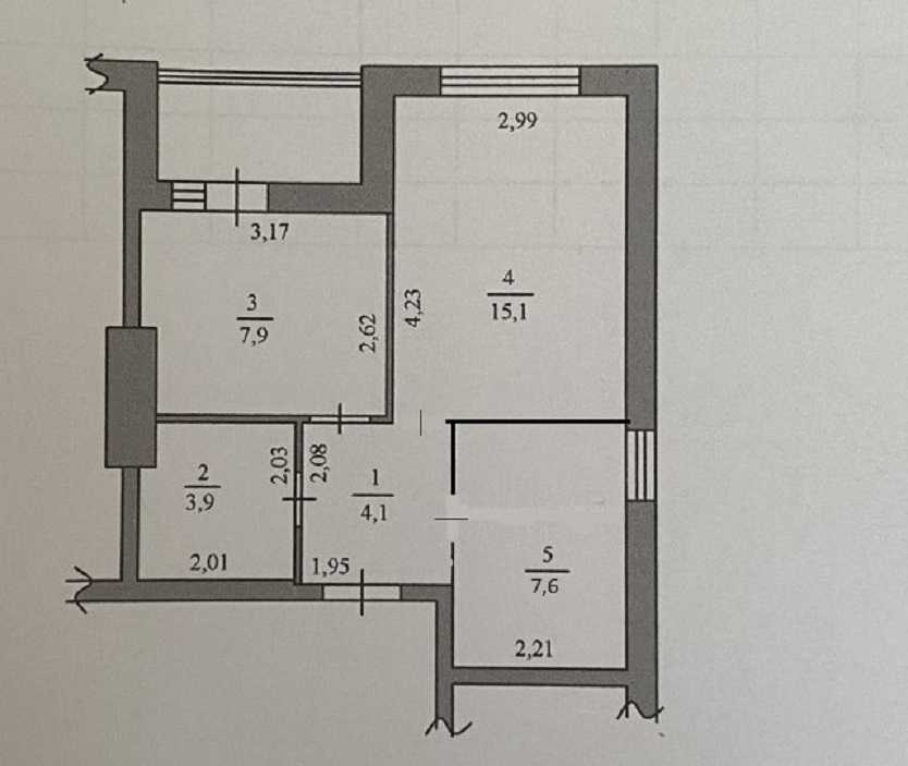 Продажа 1-комнатной квартиры 39 м², Пономарева, 26