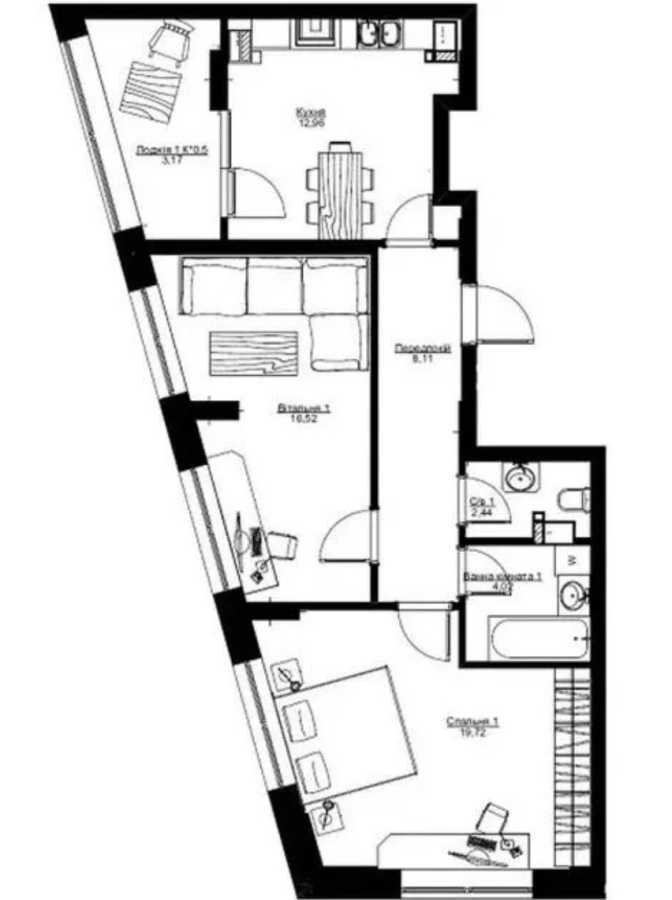 Продаж 2-кімнатної квартири 70 м², Володимира Антоновича вул., 74