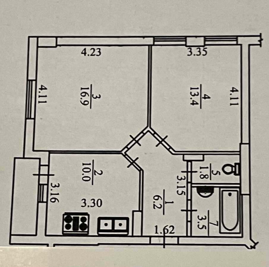 Продажа 2-комнатной квартиры 53 м², Сырецкая ул., 32