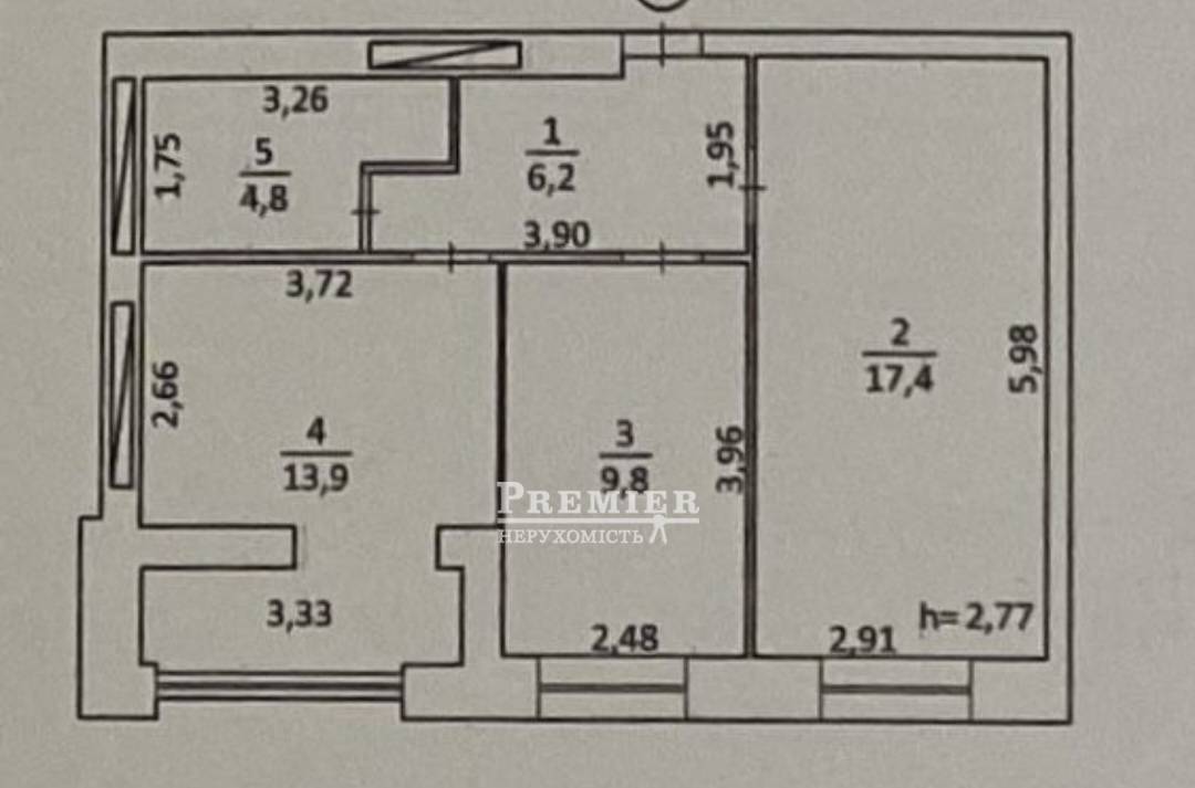 Продаж 2-кімнатної квартири 54 м², Академіка Сахарова вул.