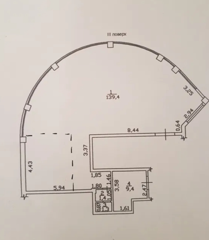 Оренда офісу 152 м², Середньофонтанська вул.