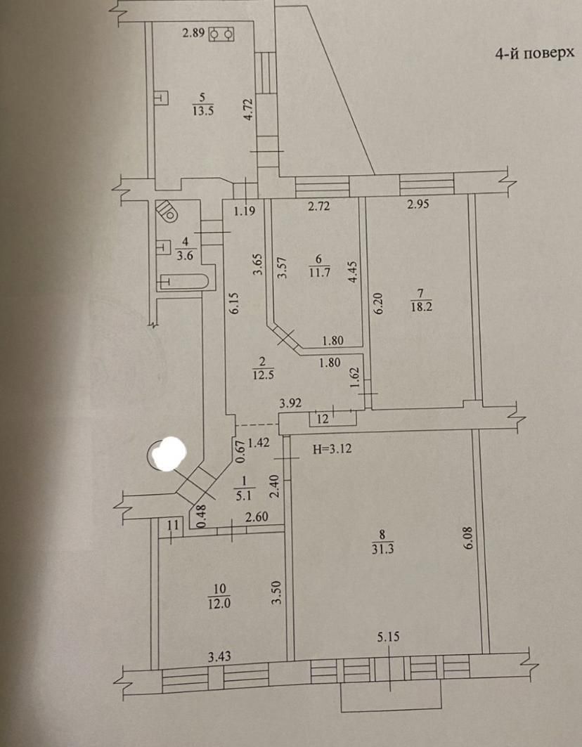 Оренда 4-кімнатної квартири 120 м²