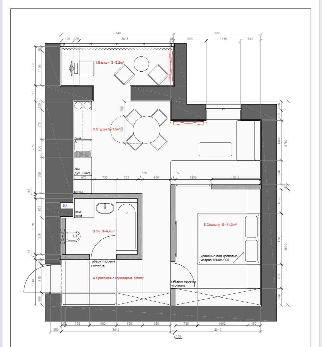 Продаж 1-кімнатної квартири 42 м²