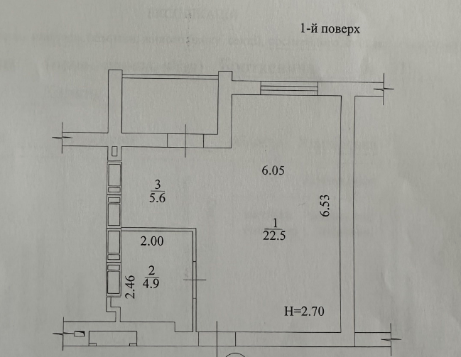 Продажа 1-комнатной квартиры 36 м²