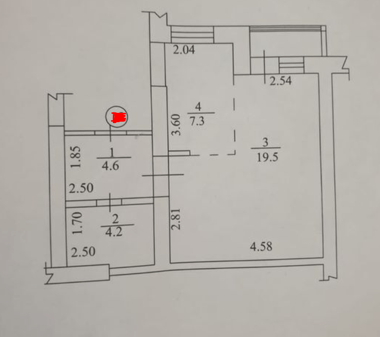 Продаж 1-кімнатної квартири 38 м²