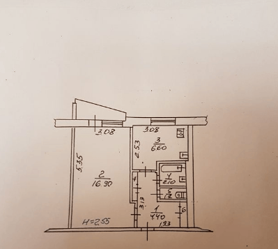 Продажа 1-комнатной квартиры 33 м²