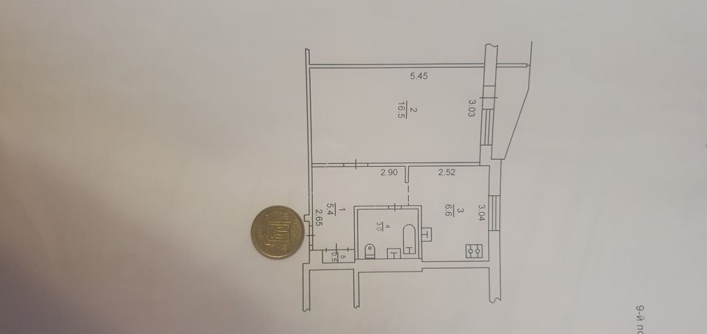 Продажа 1-комнатной квартиры 33 м²