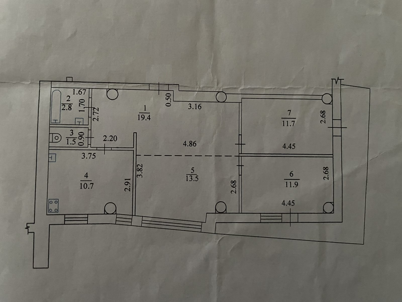 Продажа 3-комнатной квартиры 74 м²