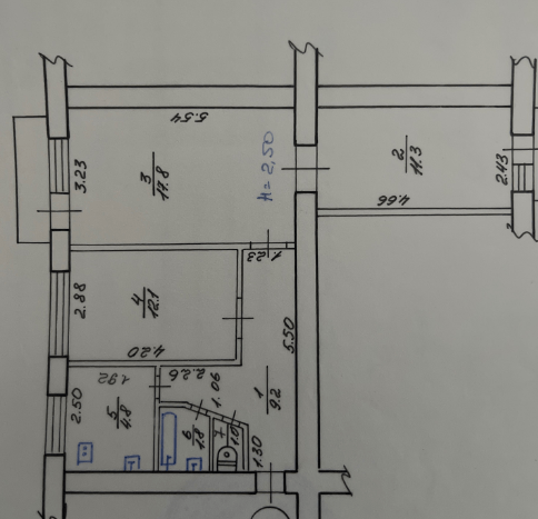 Продажа 3-комнатной квартиры 60 м²