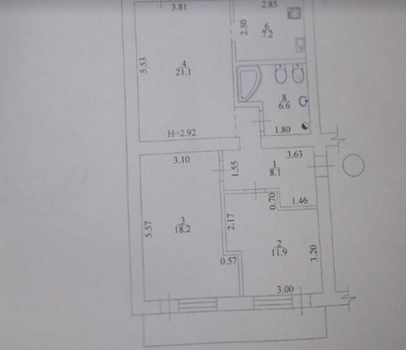 Продаж 3-кімнатної квартири 76 м²