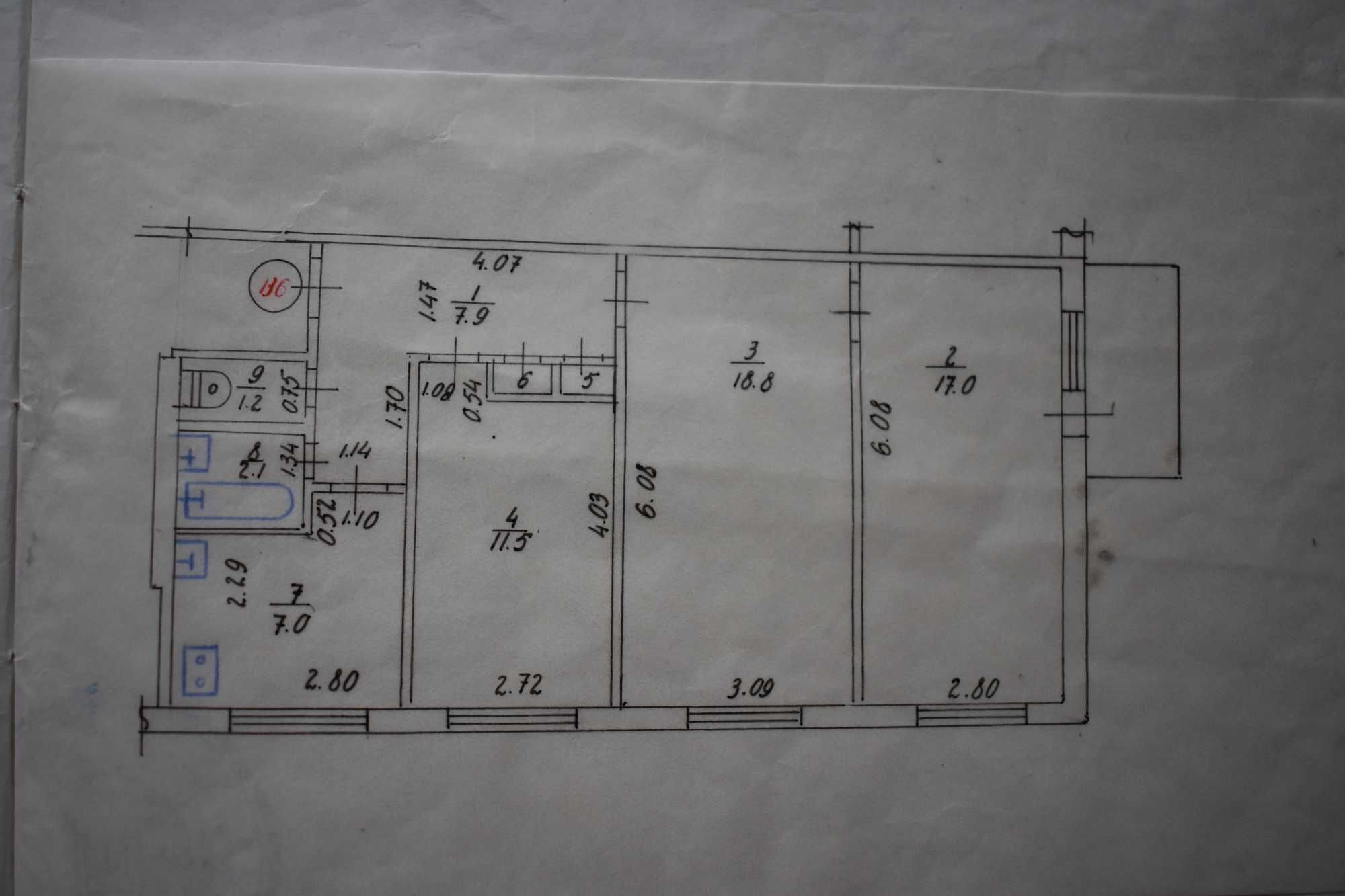 Продаж 3-кімнатної квартири 67 м²