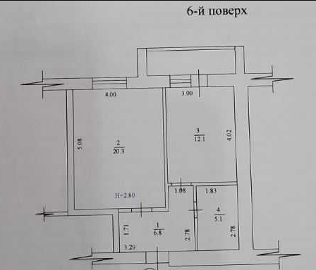 Продажа 1-комнатной квартиры 46 м²