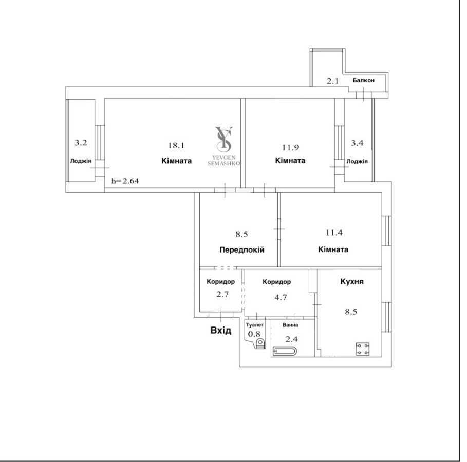 Продажа 3-комнатной квартиры 78 м², Викентия Беретти ул., 14