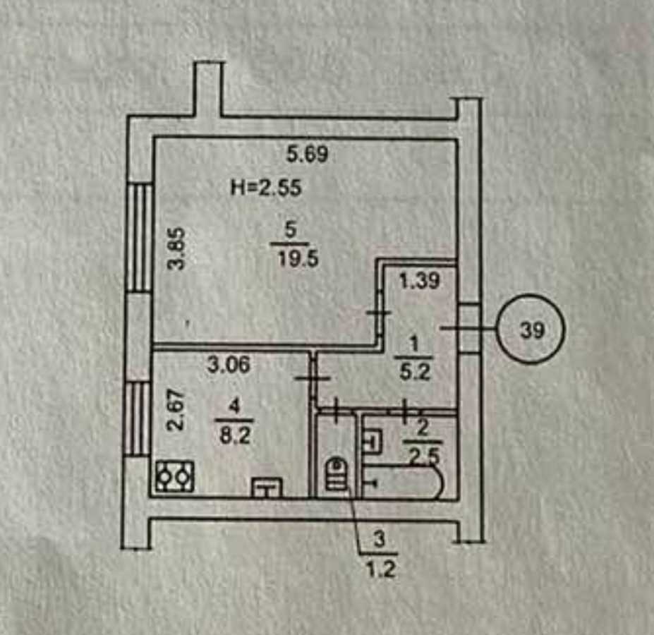 Продажа 1-комнатной квартиры 37 м², Смілянська, 8