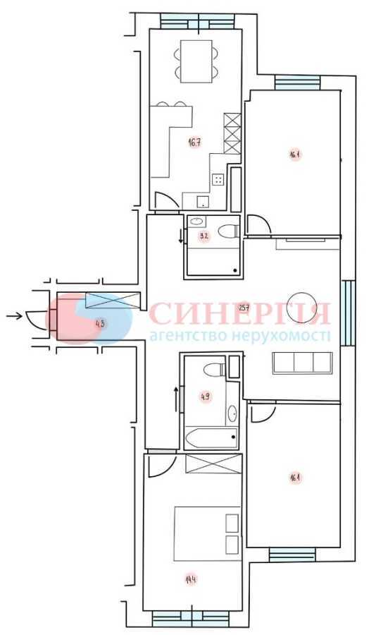 Продажа 4-комнатной квартиры 101.4 м², Ивана Крамского ул., 9