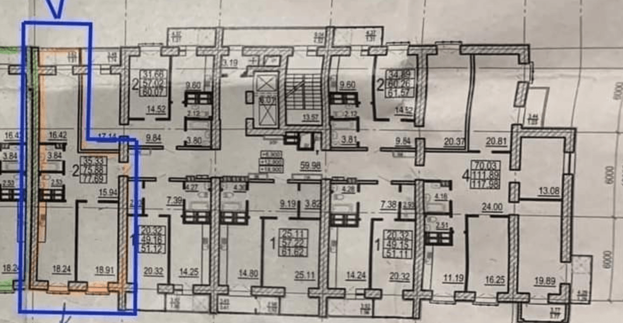 Продажа 2-комнатной квартиры 78 м²