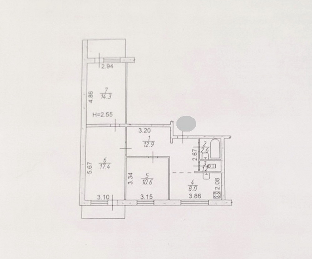 Продажа 3-комнатной квартиры 71 м², Воронина ул., 13