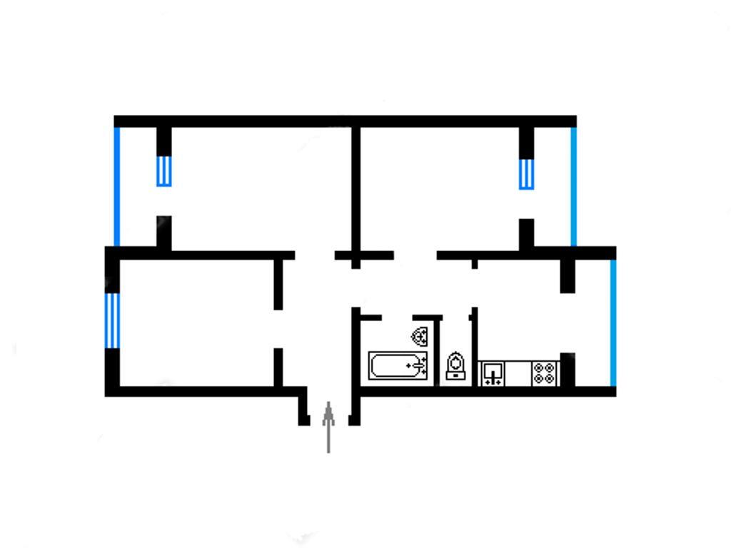 Оренда 3-кімнатної квартири 72 м², Архітектора Ніколаєва вул., 3