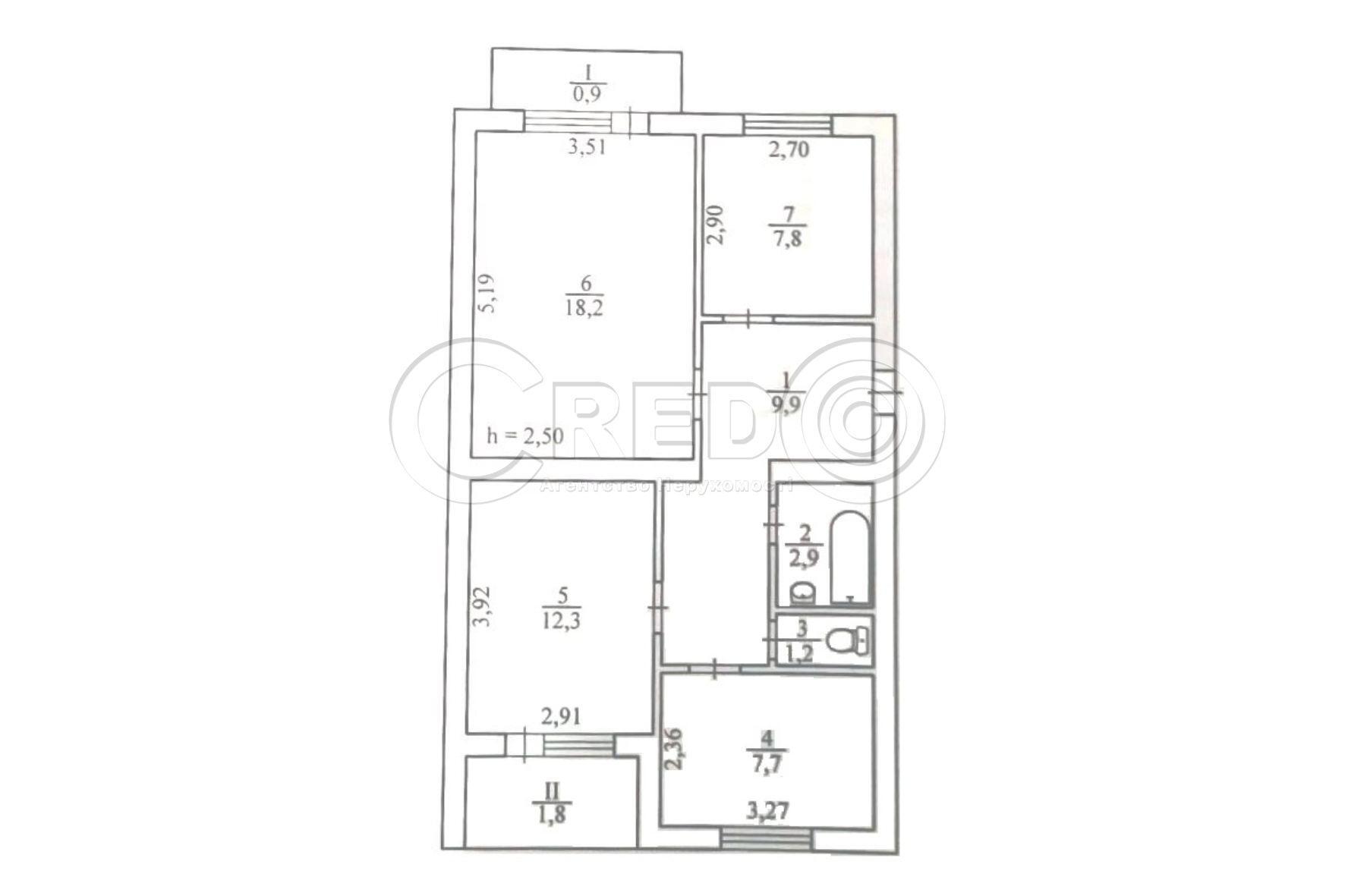 Продажа 3-комнатной квартиры 62.7 м², Ватутина ул.