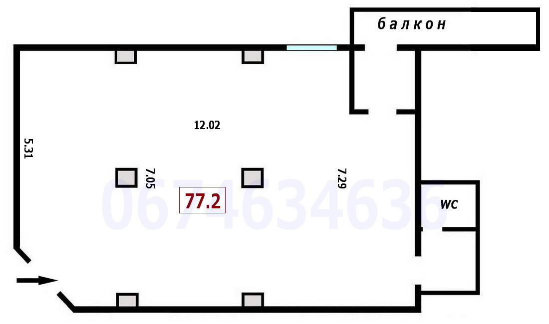 Аренда офиса 81 м², Полтавская ул., 10