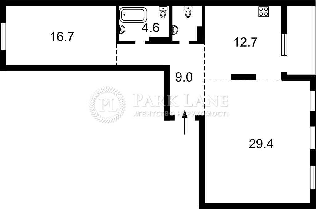 Продаж 2-кімнатної квартири 77 м², Кирилівська вул., 37а