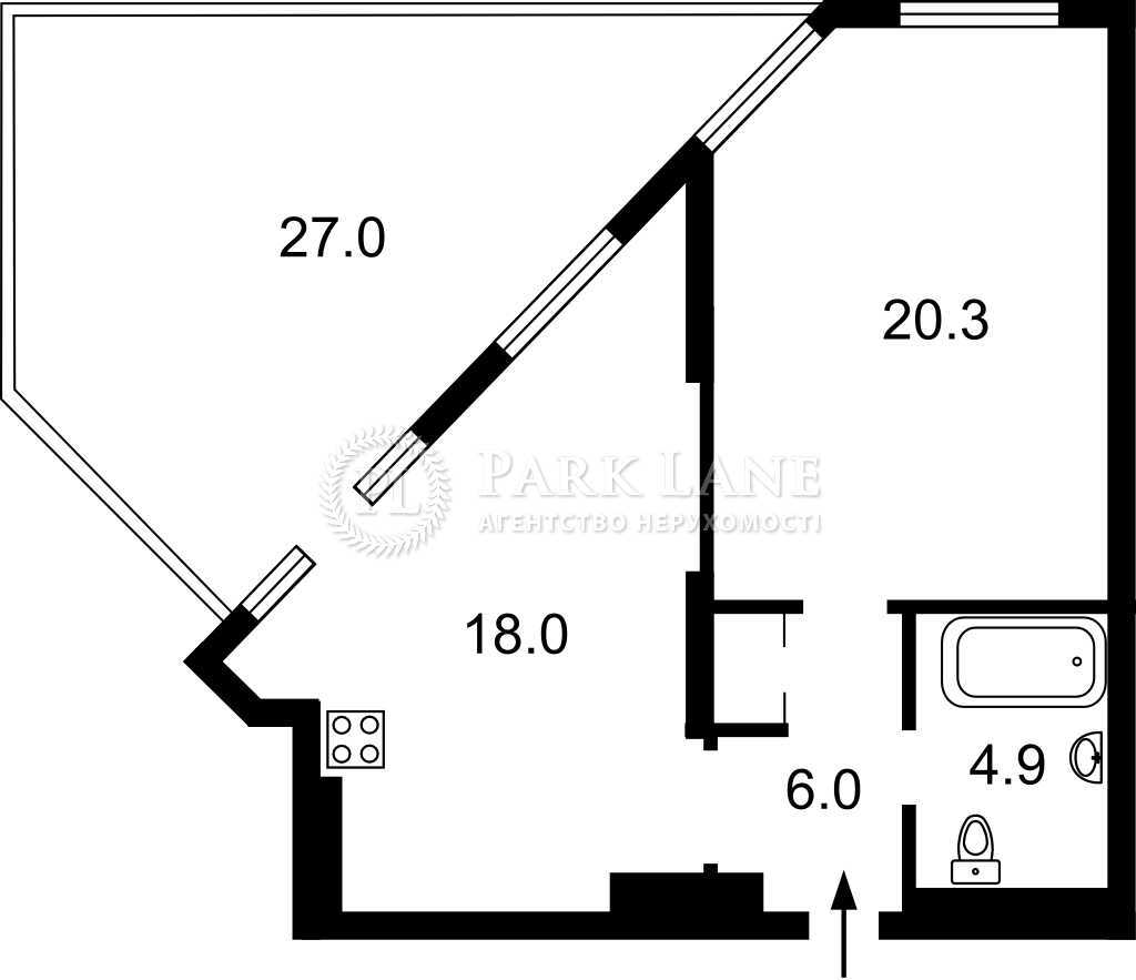 Продаж 1-кімнатної квартири 57 м², Маршала Рибалка вул., 5б