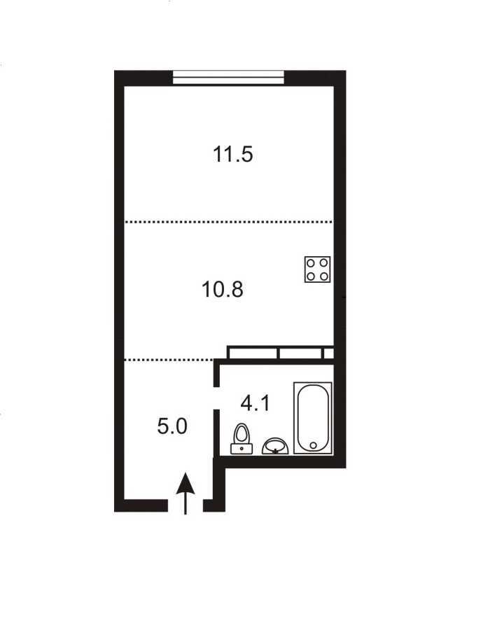 Продаж 1-кімнатної квартири 31 м², Камянська, 6