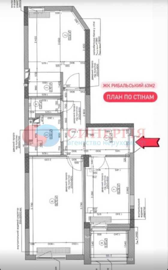 Аренда 2-комнатной квартиры 63 м², Набережно-Рыбальская ул., 3