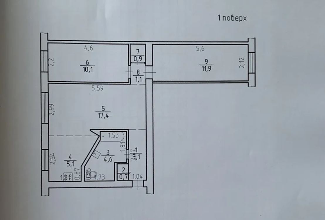 Продажа 3-комнатной квартиры 55 м², Навигационный пер.