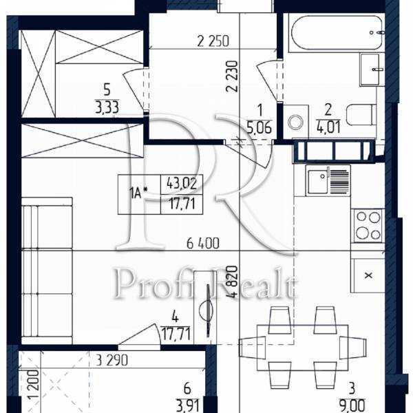 Продаж 1-кімнатної квартири 44 м², Любомира Гузара просп., 15А