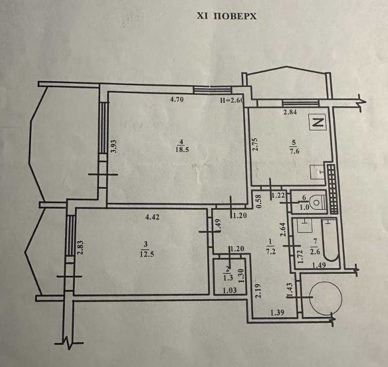 Продаж 2-кімнатної квартири 54 м², Академіка Глушко просп.