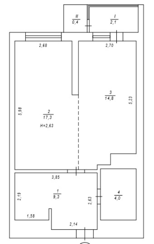 Продажа 1-комнатной квартиры 48 м², Ясиноватский пер., 10