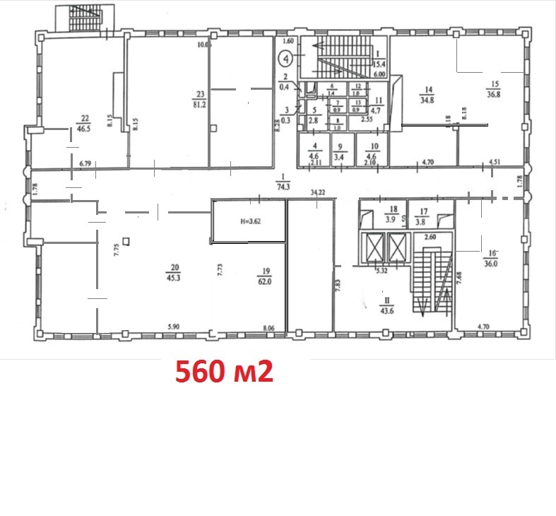 Оренда офісу 560 м², Верхній Вал вул.