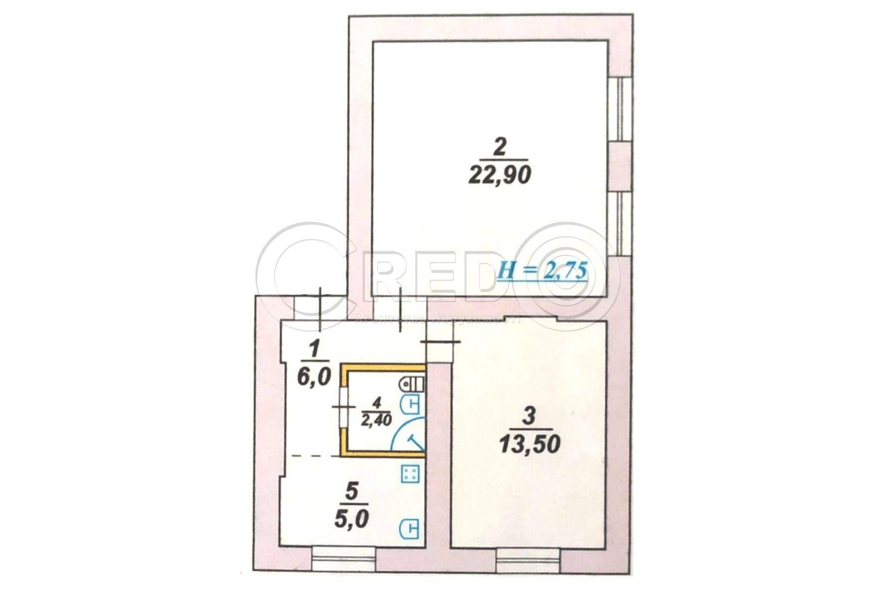 Продажа 2-комнатной квартиры 49.5 м², Житомирская ул.