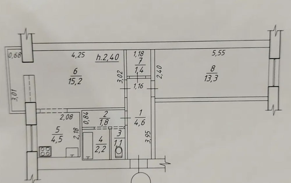 Продажа 2-комнатной квартиры 44.1 м², Труда ул.