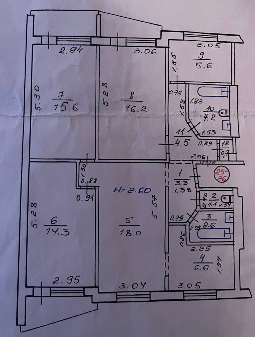 Аренда 5-комнатной квартиры 95 м²