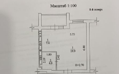 Продажа 1-комнатной квартиры 33 м²