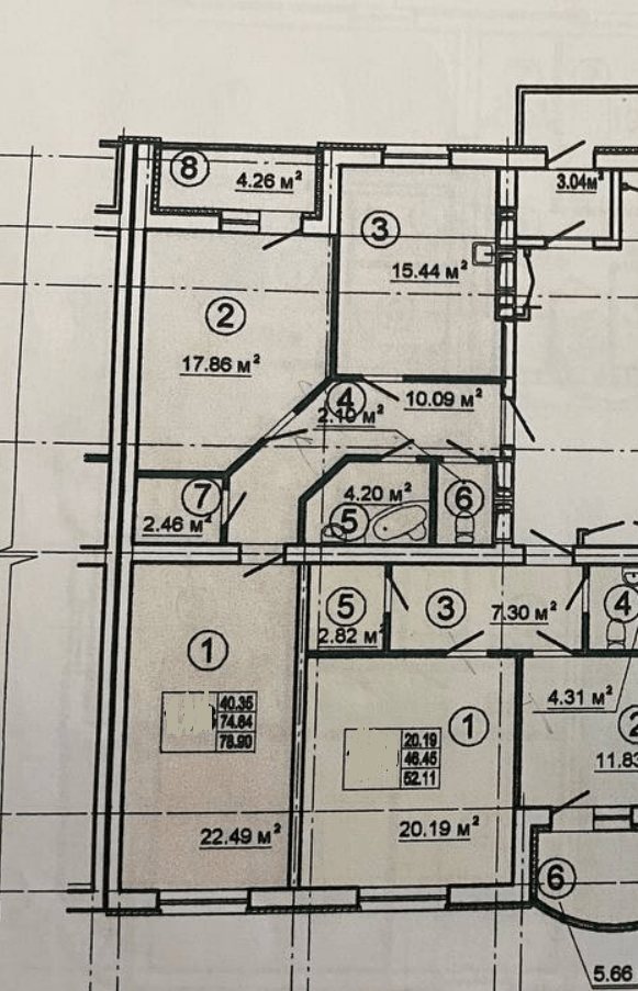 Продаж 2-кімнатної квартири 79 м²